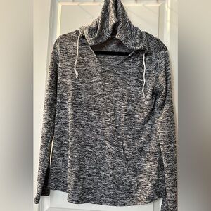 No Boundaries Black and White Knit Hoodie